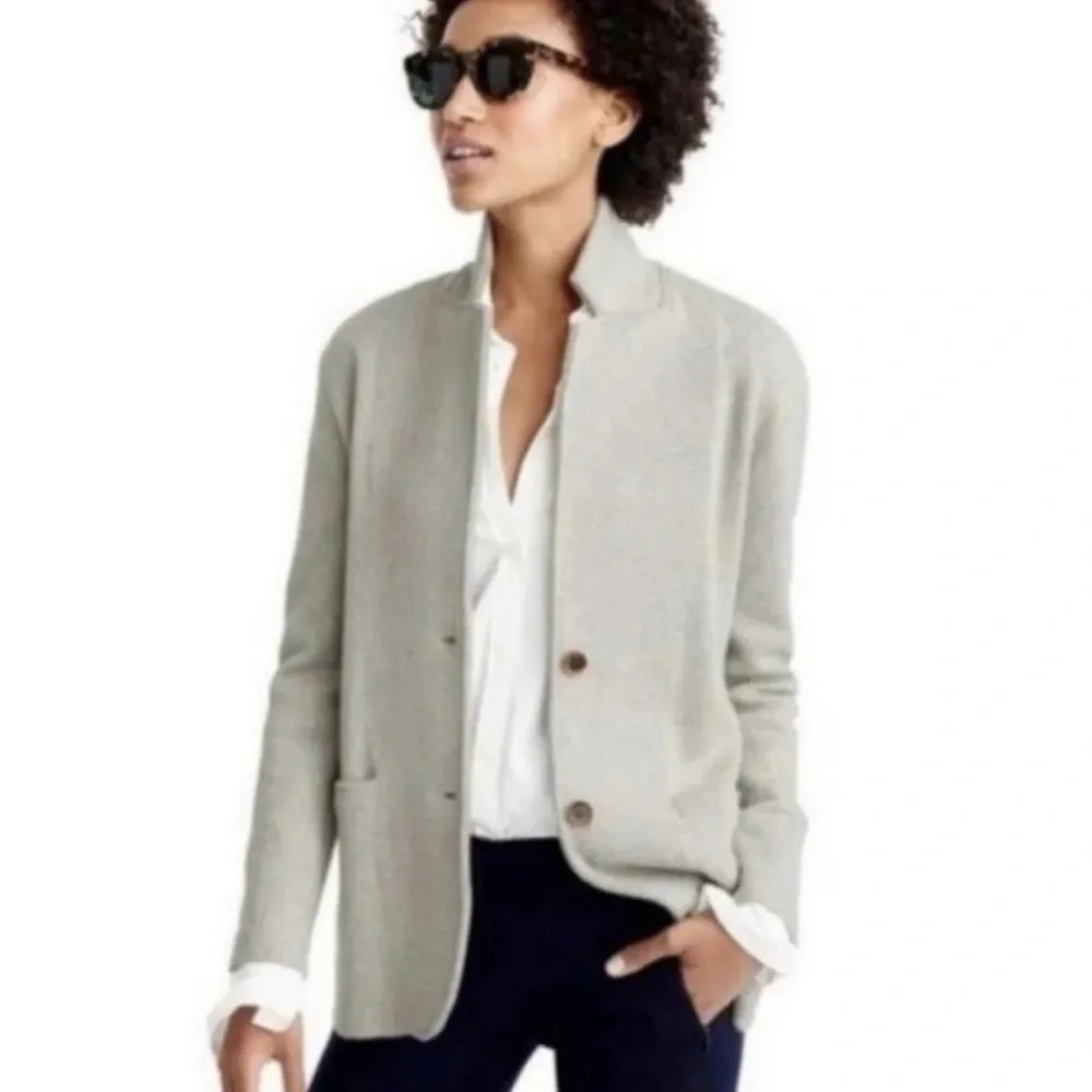 J by J.Crew gray 100% cotton sweater jacket size XS